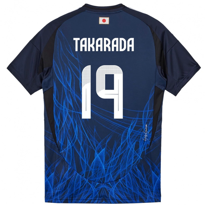 Danxen Dames Japan Saori Takarada #19 Donkerblauw Thuisshirt Thuistenue 24-26 T-Shirt