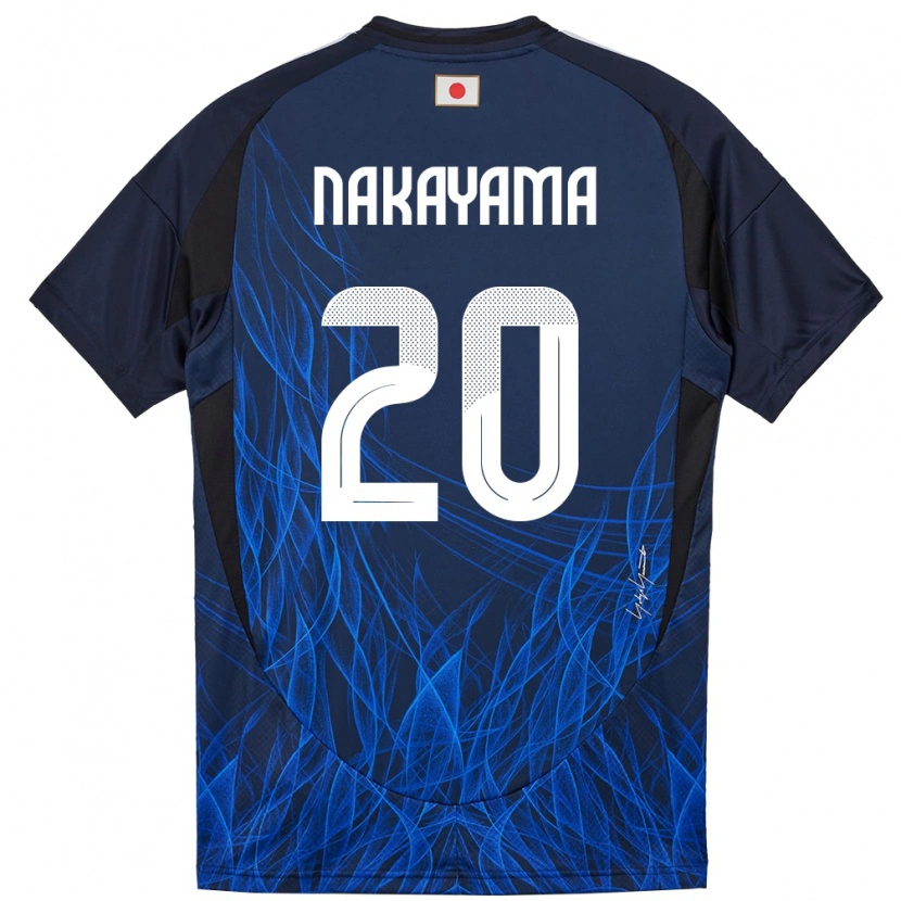 Danxen Dames Japan Yuta Nakayama #20 Donkerblauw Thuisshirt Thuistenue 24-26 T-Shirt