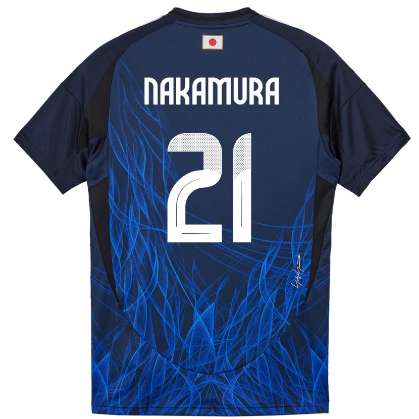 Danxen Dames Japan Jiro Nakamura #21 Donkerblauw Thuisshirt Thuistenue 24-26 T-Shirt