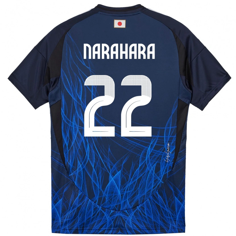 Danxen Dames Japan Yoshiki Narahara #22 Donkerblauw Thuisshirt Thuistenue 24-26 T-Shirt