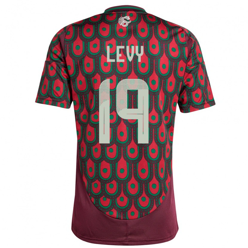 Danxen Dames Mexico Mateo Levy #19 Kastanjebruin Thuisshirt Thuistenue 24-26 T-Shirt