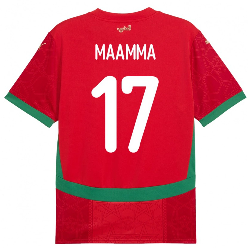 Danxen Dames Marokko Othmane Maamma #17 Rood Thuisshirt Thuistenue 24-26 T-Shirt