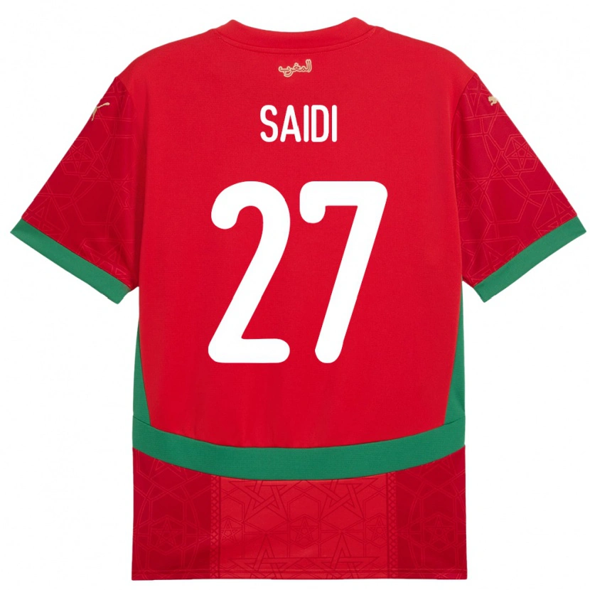 Danxen Dames Marokko Yahya Saidi #27 Rood Thuisshirt Thuistenue 24-26 T-Shirt