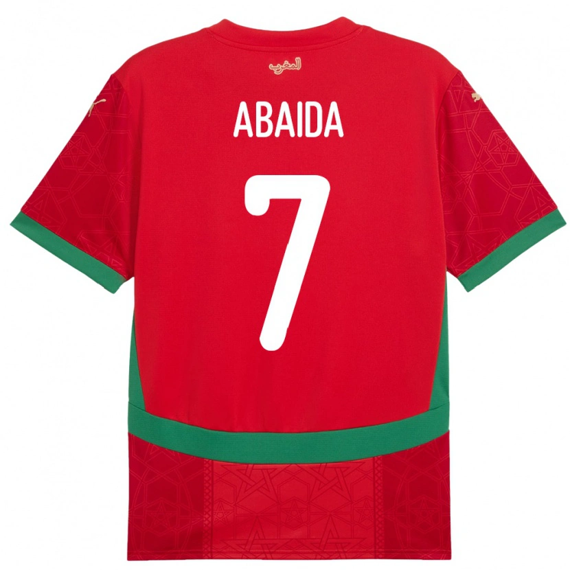 Danxen Dames Marokko Haitam Abaida #7 Rood Thuisshirt Thuistenue 24-26 T-Shirt