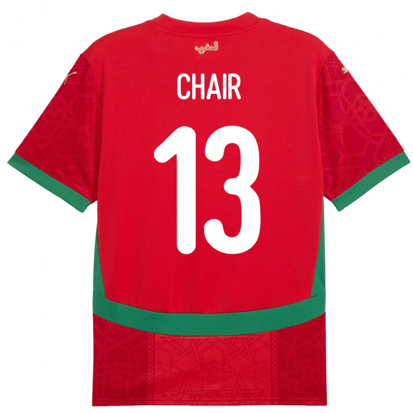 Danxen Dames Marokko Iliass Chair #13 Rood Thuisshirt Thuistenue 24-26 T-Shirt