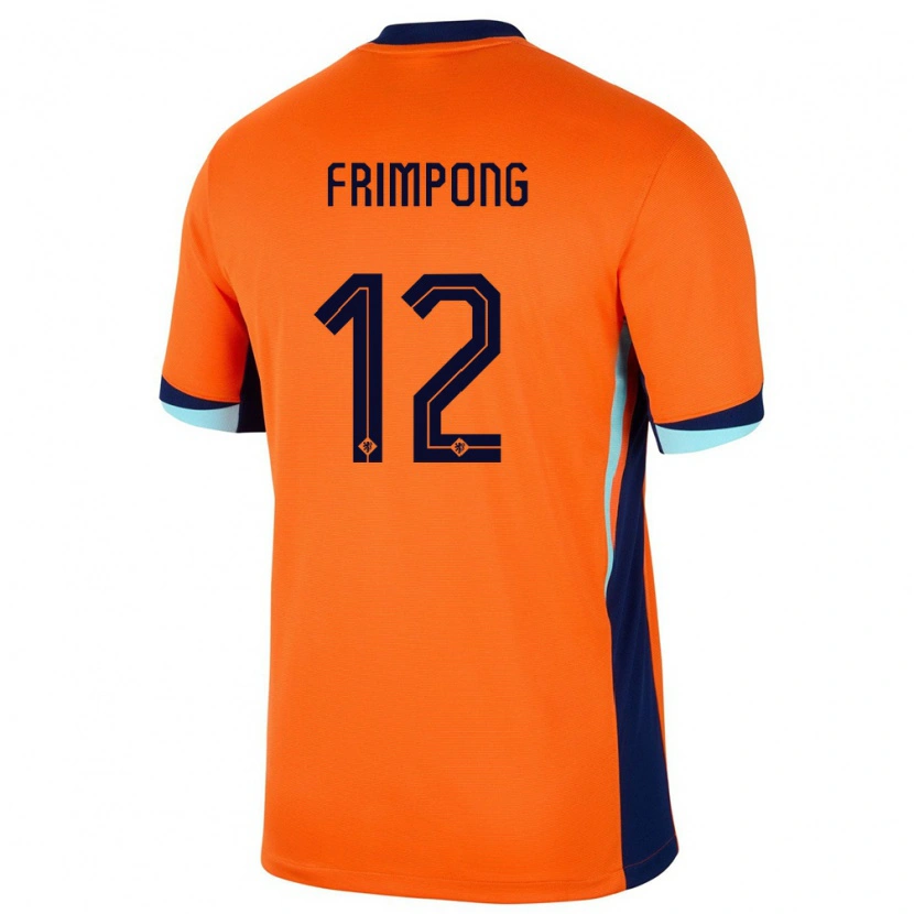 Danxen Dames Nederland Jeremie Frimpong #12 Oranje Thuisshirt Thuistenue 24-26 T-Shirt