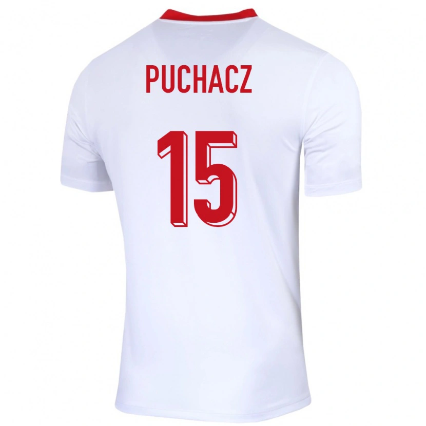 Danxen Dames Polen Tymoteusz Puchacz #15 Wit Thuisshirt Thuistenue 24-26 T-Shirt