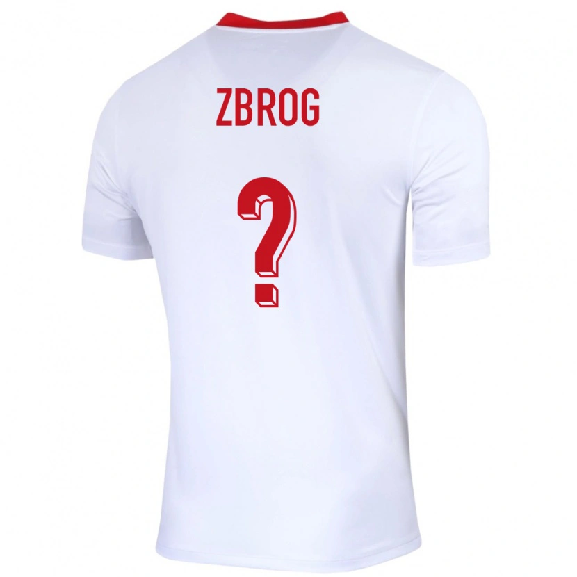 Danxen Dames Polen Jakub Zbrog #0 Wit Thuisshirt Thuistenue 24-26 T-Shirt
