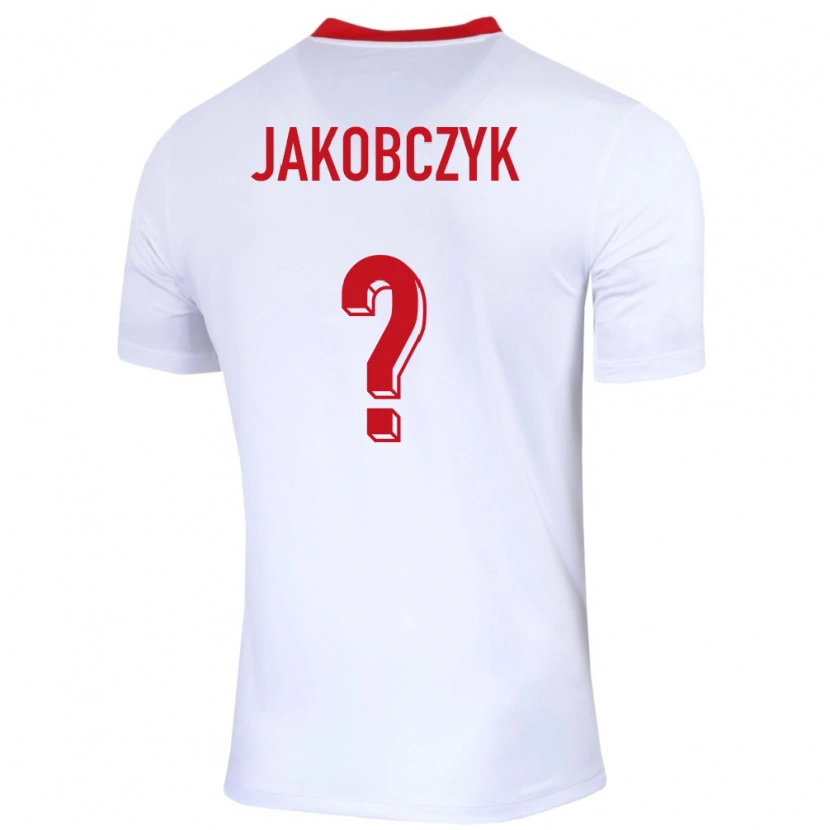 Danxen Dames Polen Kamil Jakobczyk #0 Wit Thuisshirt Thuistenue 24-26 T-Shirt