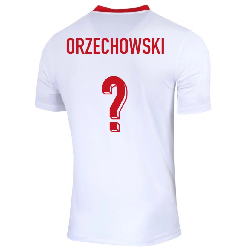 Danxen Dames Polen Wojciech Orzechowski #0 Wit Thuisshirt Thuistenue 24-26 T-Shirt