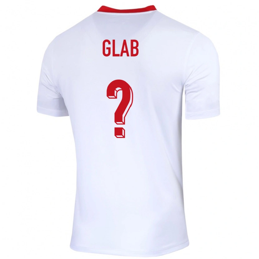 Danxen Dames Polen Jan Glab #0 Wit Thuisshirt Thuistenue 24-26 T-Shirt