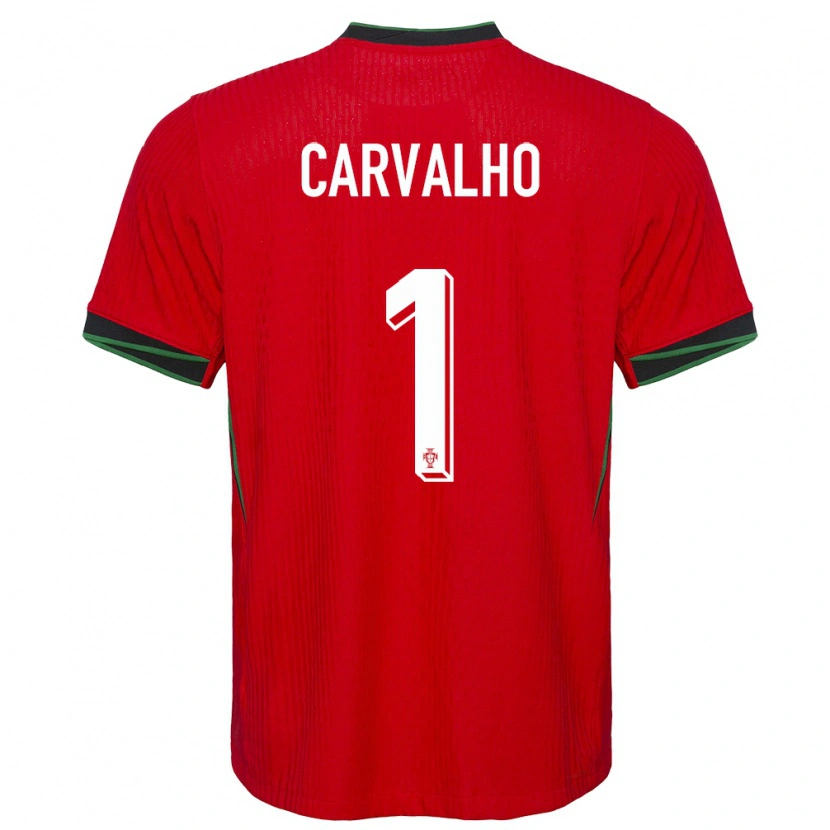 Danxen Dames Portugal João Carvalho #1 Rood Thuisshirt Thuistenue 24-26 T-Shirt