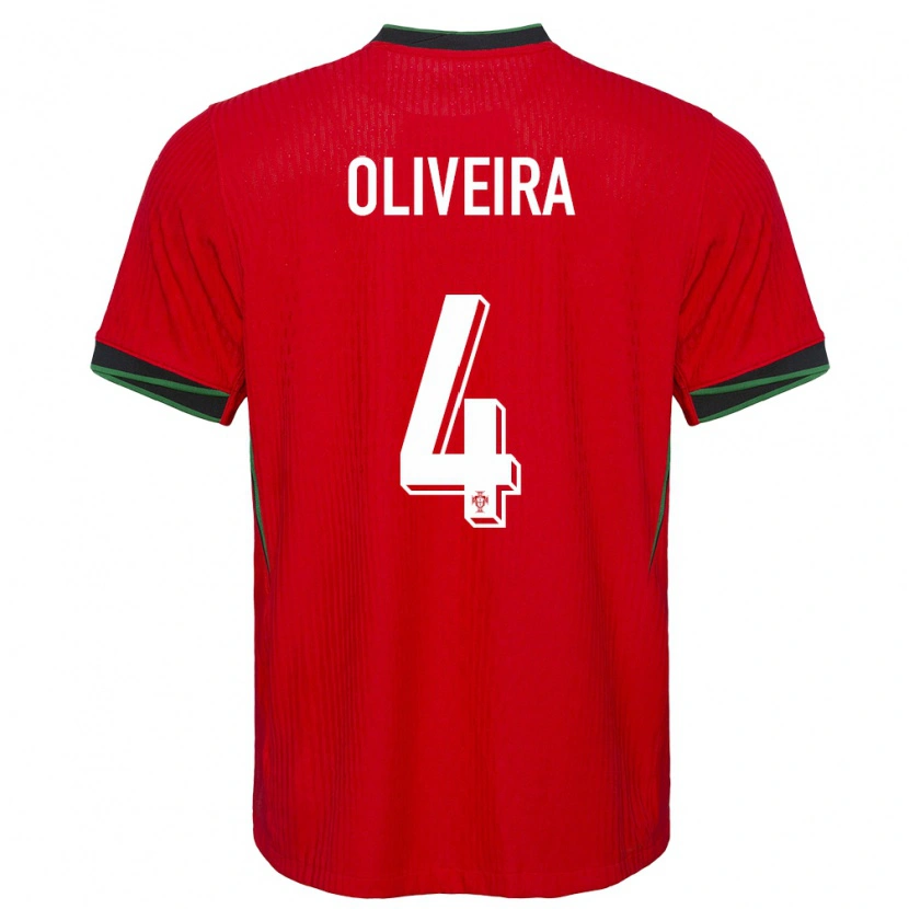 Danxen Dames Portugal Gonçalo Oliveira #4 Rood Thuisshirt Thuistenue 24-26 T-Shirt