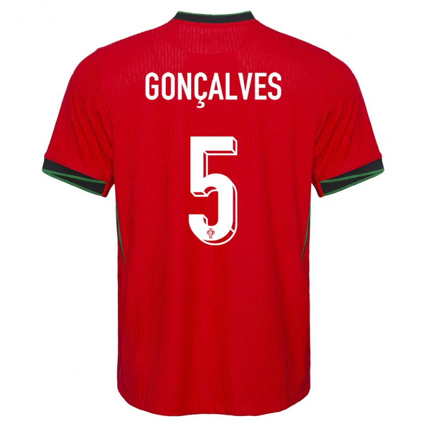 Danxen Dames Portugal Martim Gonçalves #5 Rood Thuisshirt Thuistenue 24-26 T-Shirt