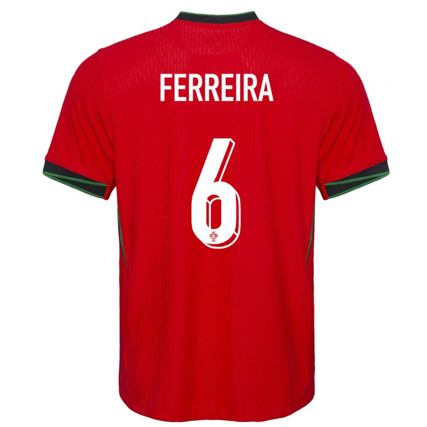 Danxen Dames Portugal Martim Ferreira #6 Rood Thuisshirt Thuistenue 24-26 T-Shirt