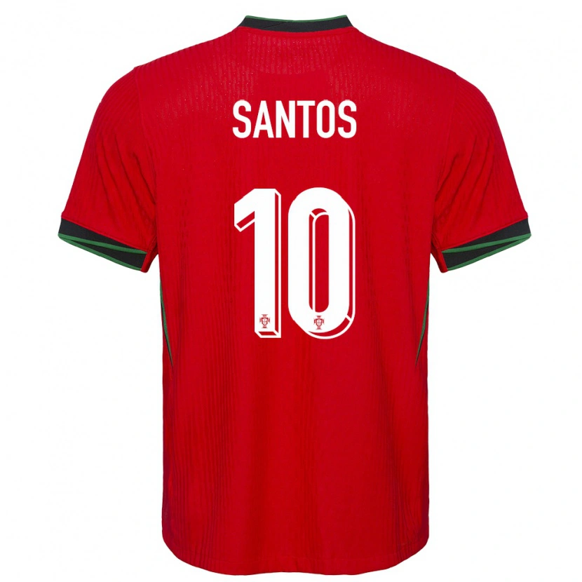 Danxen Dames Portugal Pedro Santos #10 Rood Thuisshirt Thuistenue 24-26 T-Shirt