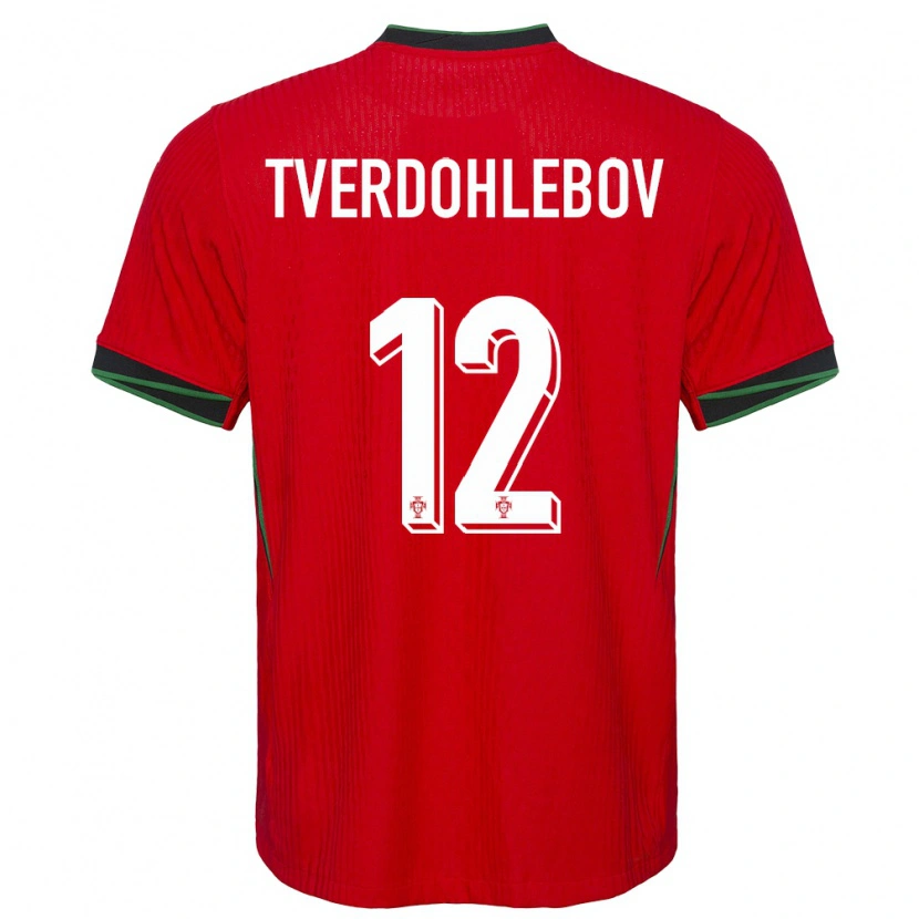 Danxen Dames Portugal Alex Tverdohlebov #12 Rood Thuisshirt Thuistenue 24-26 T-Shirt
