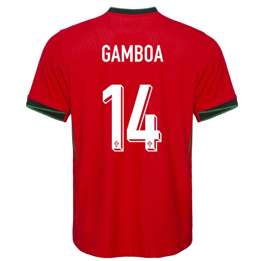 Danxen Dames Portugal Sandro Gambôa #14 Rood Thuisshirt Thuistenue 24-26 T-Shirt