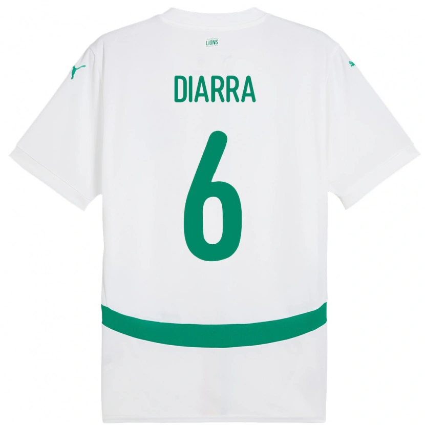 Danxen Dames Senegal Habib Diarra #6 Wit Thuisshirt Thuistenue 24-26 T-Shirt