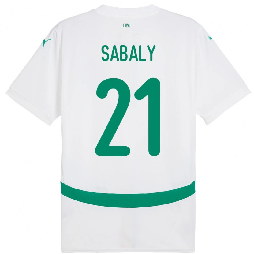 Danxen Dames Senegal Cheikh Sabaly #21 Wit Thuisshirt Thuistenue 24-26 T-Shirt