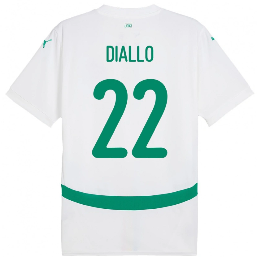Danxen Dames Senegal Abdou Diallo #22 Wit Thuisshirt Thuistenue 24-26 T-Shirt