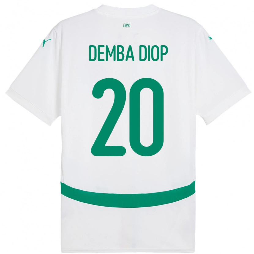 Danxen Dames Senegal Pape Demba Diop #20 Wit Thuisshirt Thuistenue 24-26 T-Shirt