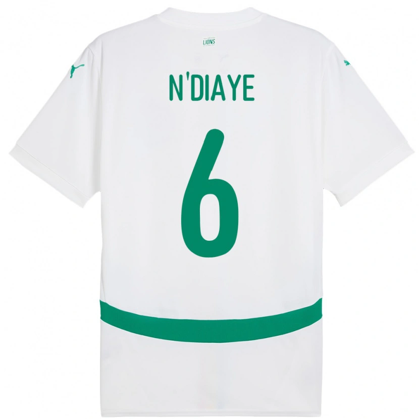 Danxen Dames Senegal Niakhate N Diaye #6 Wit Thuisshirt Thuistenue 24-26 T-Shirt