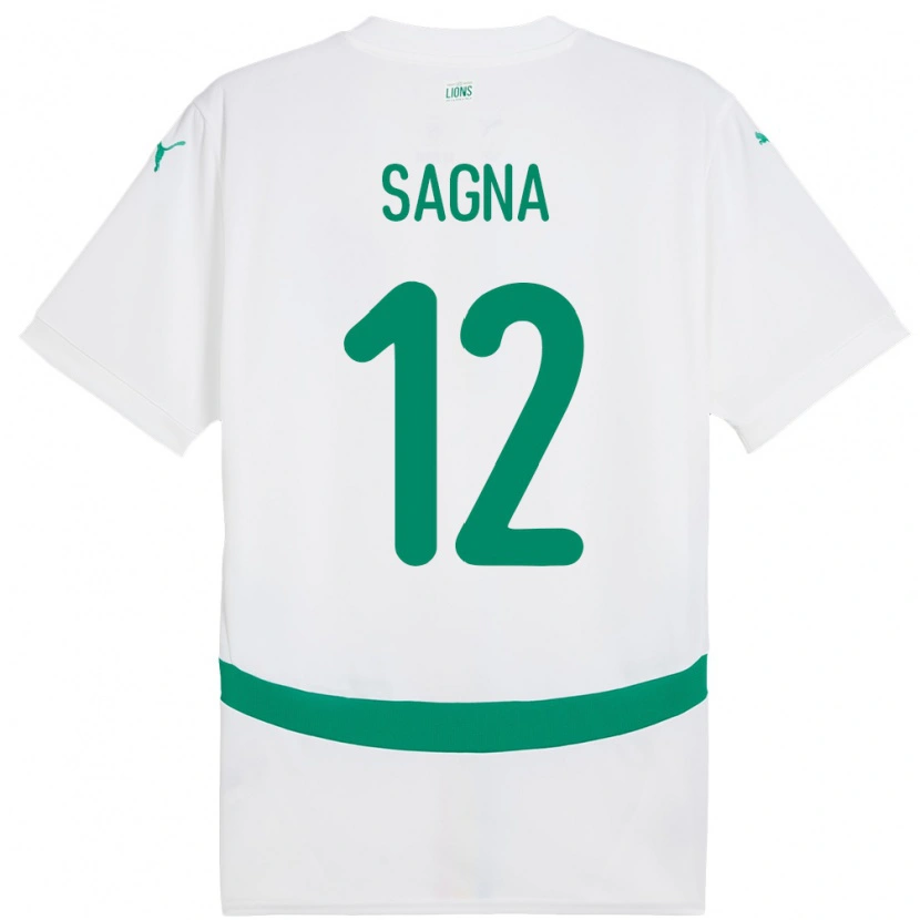 Danxen Dames Senegal Safietou Sagna #12 Wit Thuisshirt Thuistenue 24-26 T-Shirt