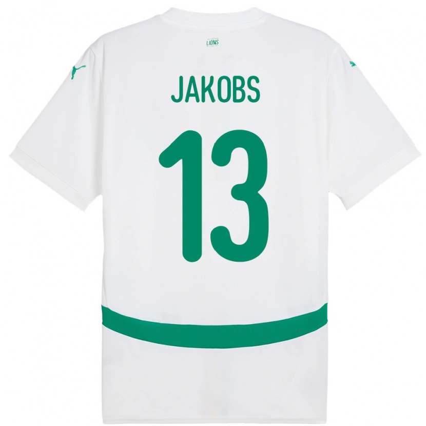 Danxen Dames Senegal Ismail Jakobs #13 Wit Thuisshirt Thuistenue 24-26 T-Shirt