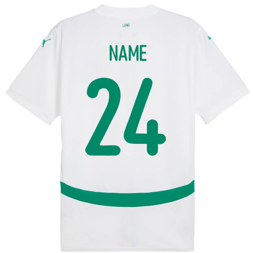 Danxen Dames Senegal Moustapha Name #24 Wit Thuisshirt Thuistenue 24-26 T-Shirt