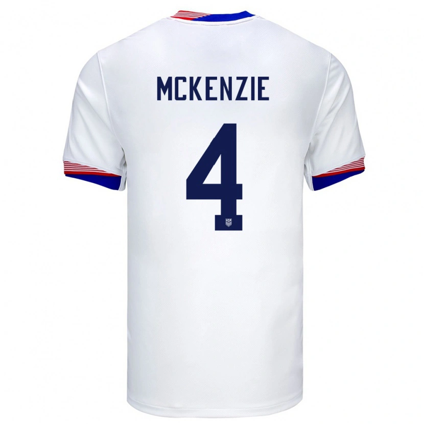 Danxen Dames Verenigde Staten Mark Mckenzie #4 Wit Thuisshirt Thuistenue 24-26 T-Shirt