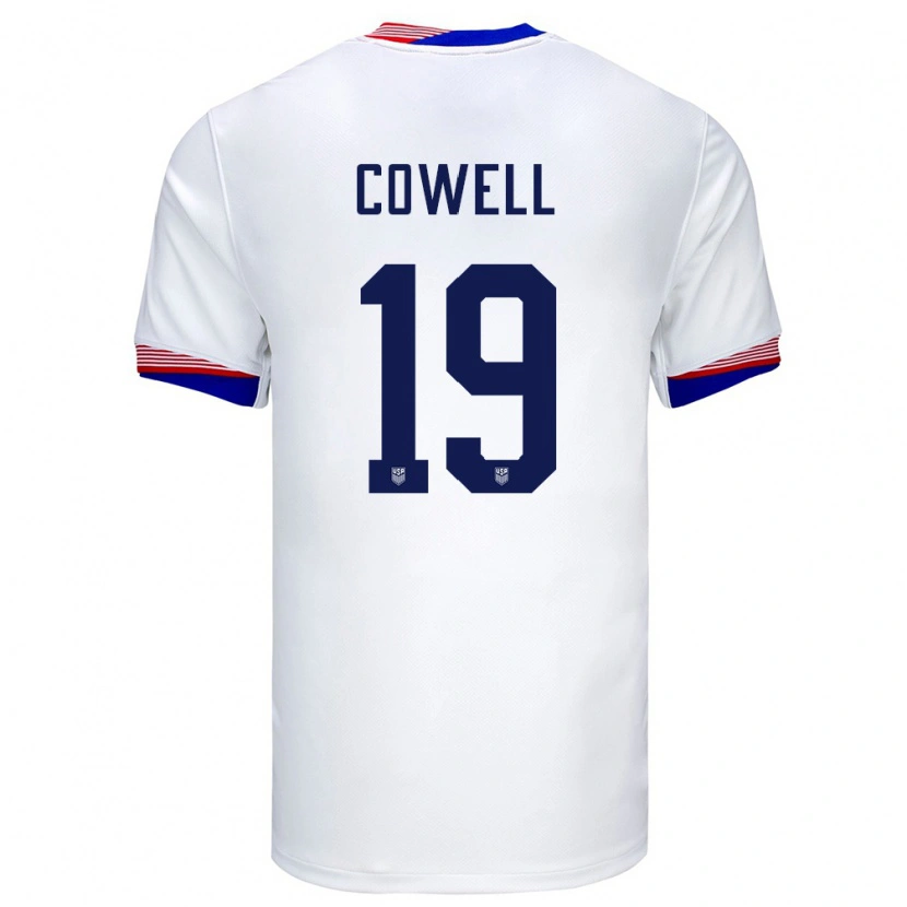 Danxen Dames Verenigde Staten Cade Cowell #19 Wit Thuisshirt Thuistenue 24-26 T-Shirt