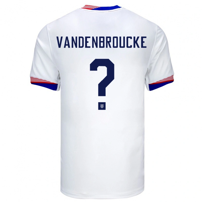 Danxen Dames Verenigde Staten Victor Vandenbroucke #0 Wit Thuisshirt Thuistenue 24-26 T-Shirt
