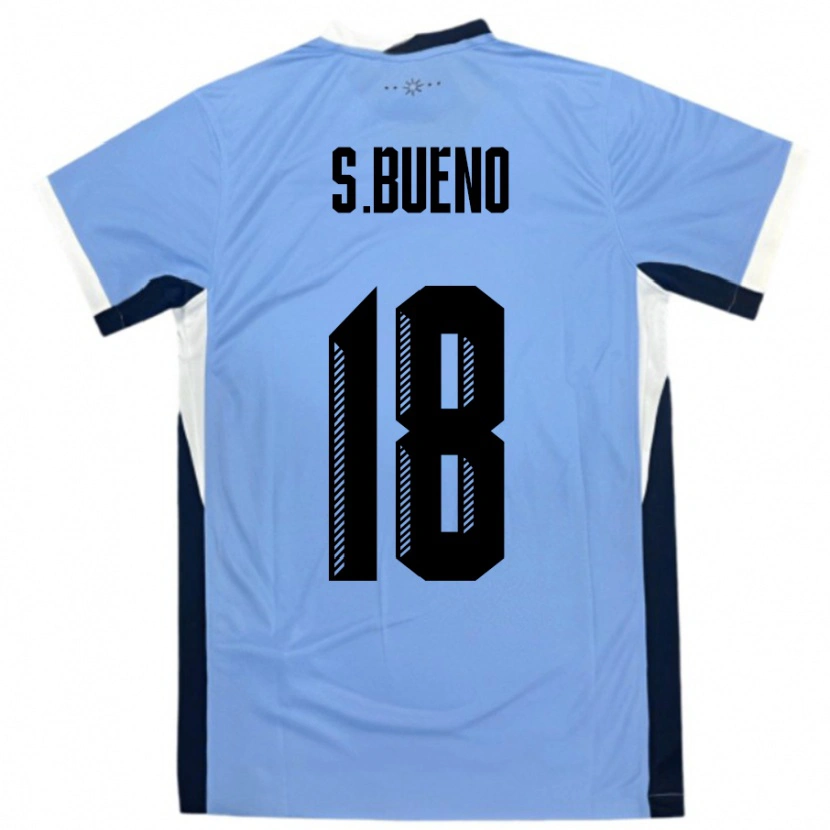 Danxen Dames Uruguay Santiago Bueno #18 Wit Zwart Thuisshirt Thuistenue 24-26 T-Shirt