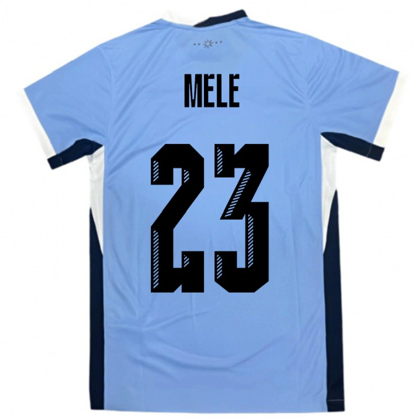 Danxen Dames Uruguay Santiago Mele #23 Wit Zwart Thuisshirt Thuistenue 24-26 T-Shirt