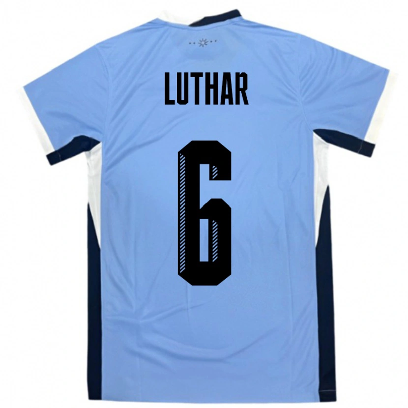 Danxen Dames Uruguay Thiago Luthar #6 Wit Zwart Thuisshirt Thuistenue 24-26 T-Shirt