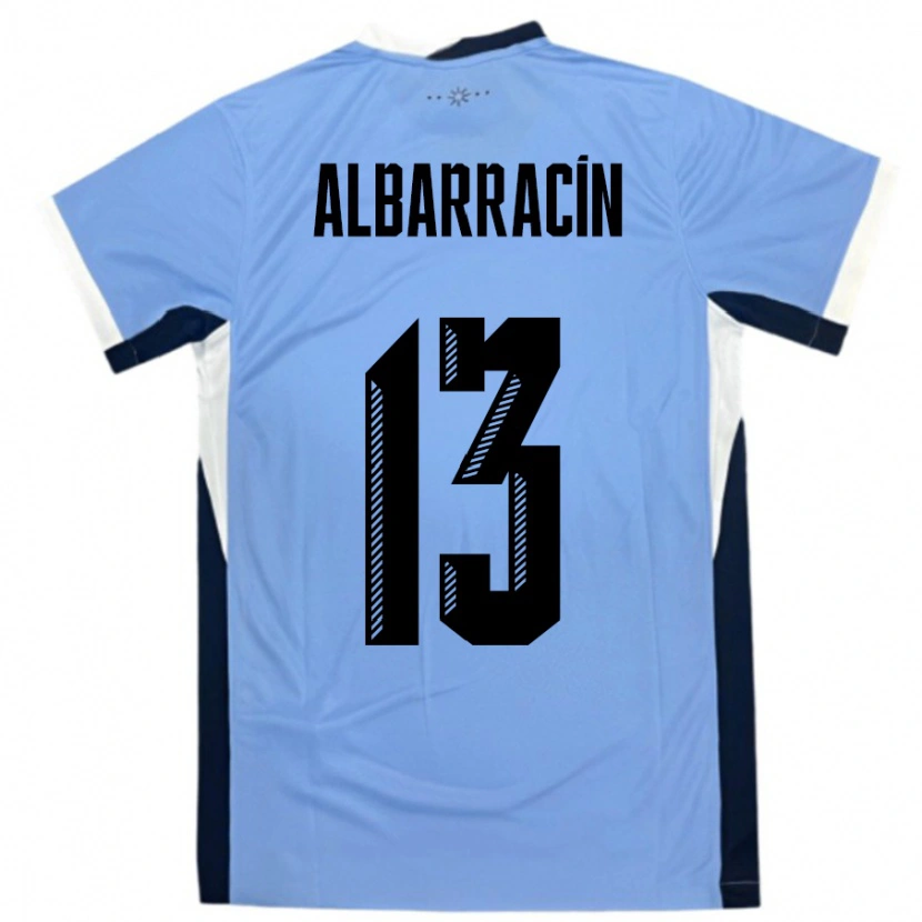 Danxen Dames Uruguay Agustín Albarracín #13 Wit Zwart Thuisshirt Thuistenue 24-26 T-Shirt