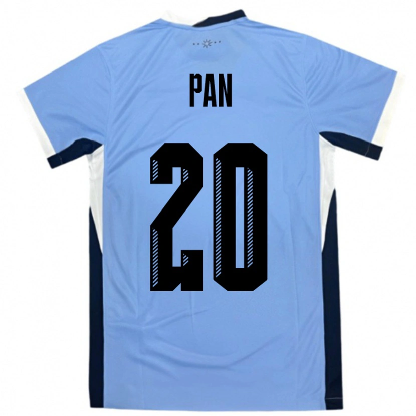 Danxen Dames Uruguay Gonzalo Pan #20 Wit Zwart Thuisshirt Thuistenue 24-26 T-Shirt