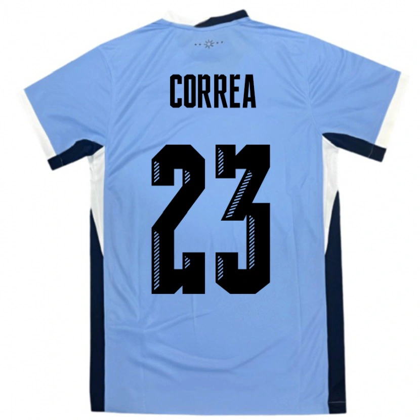 Danxen Dames Uruguay Fabrizio Correa #23 Wit Zwart Thuisshirt Thuistenue 24-26 T-Shirt
