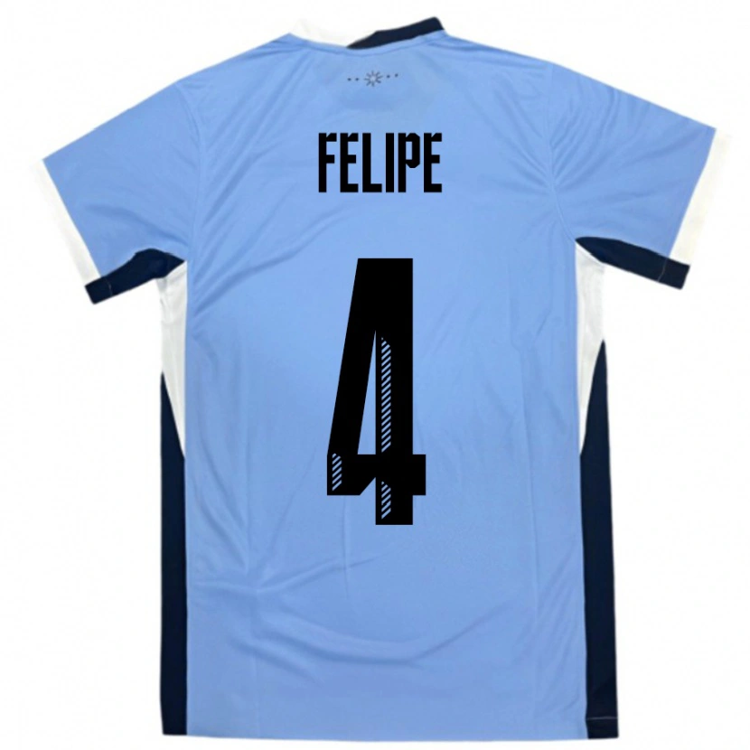 Danxen Dames Uruguay Laura Felipe #4 Wit Zwart Thuisshirt Thuistenue 24-26 T-Shirt