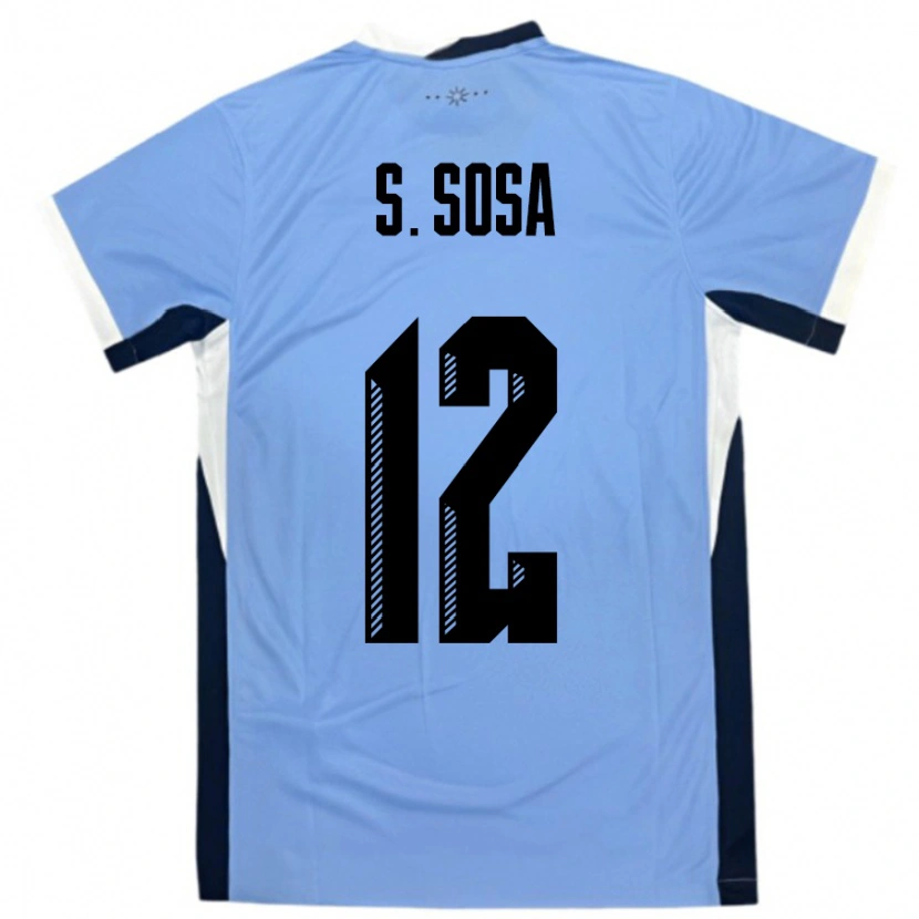 Danxen Dames Uruguay Sebastian Sosa #12 Wit Zwart Thuisshirt Thuistenue 24-26 T-Shirt