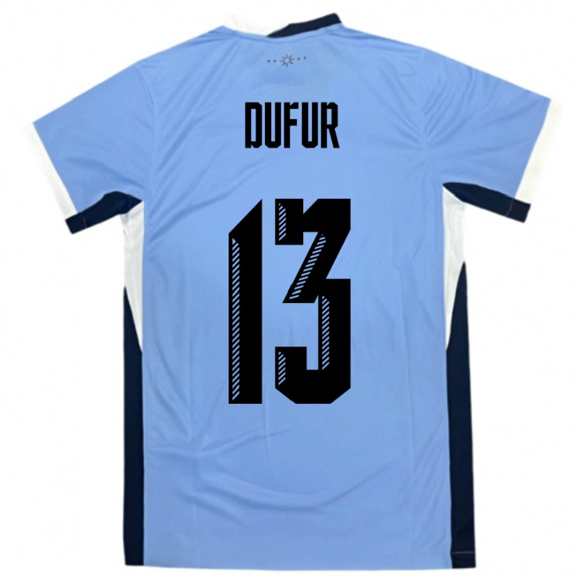 Danxen Dames Uruguay Lautaro Dufur #13 Wit Zwart Thuisshirt Thuistenue 24-26 T-Shirt