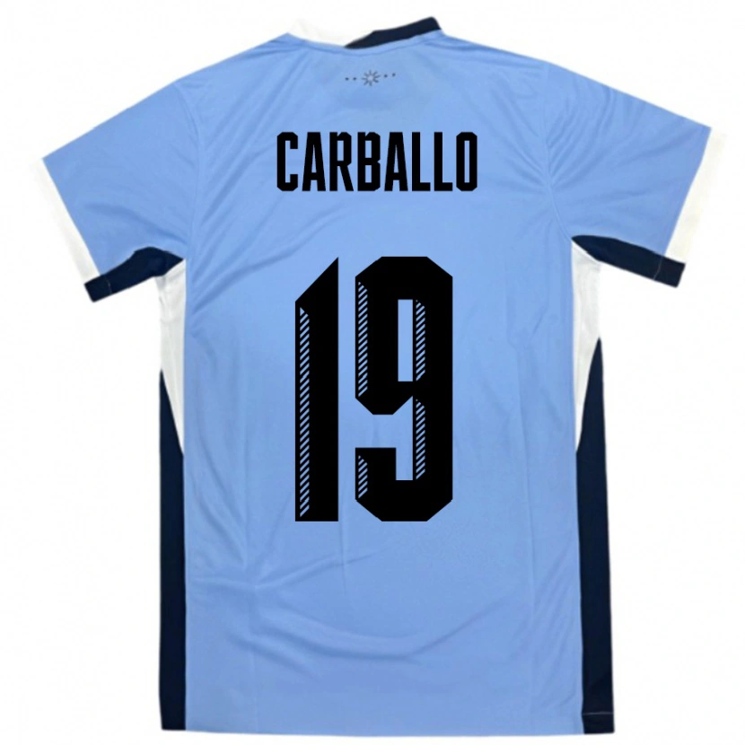 Danxen Dames Uruguay Wendy Carballo #19 Wit Zwart Thuisshirt Thuistenue 24-26 T-Shirt
