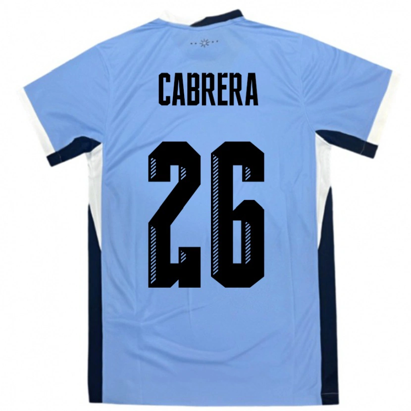 Danxen Dames Uruguay Leandro Cabrera #26 Wit Zwart Thuisshirt Thuistenue 24-26 T-Shirt