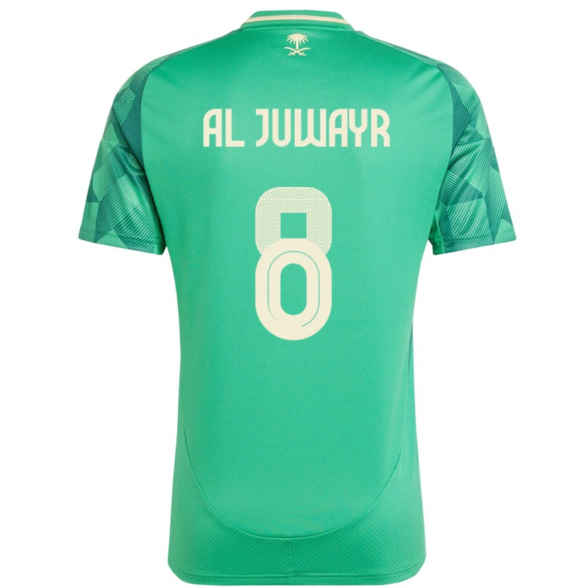 Danxen Dames Saoedi-Arabië Musab Al-Juwayr #8 Groen Thuisshirt Thuistenue 24-26 T-Shirt