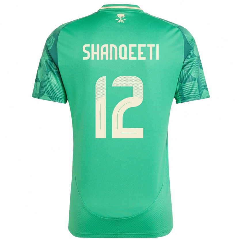 Danxen Dames Saoedi-Arabië Muhannad Shanqeeti #12 Groen Thuisshirt Thuistenue 24-26 T-Shirt