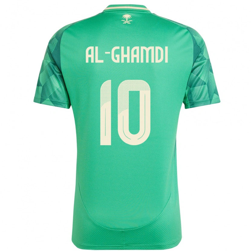 Danxen Dames Saoedi-Arabië Ziyad Al-Ghamdi #10 Groen Thuisshirt Thuistenue 24-26 T-Shirt