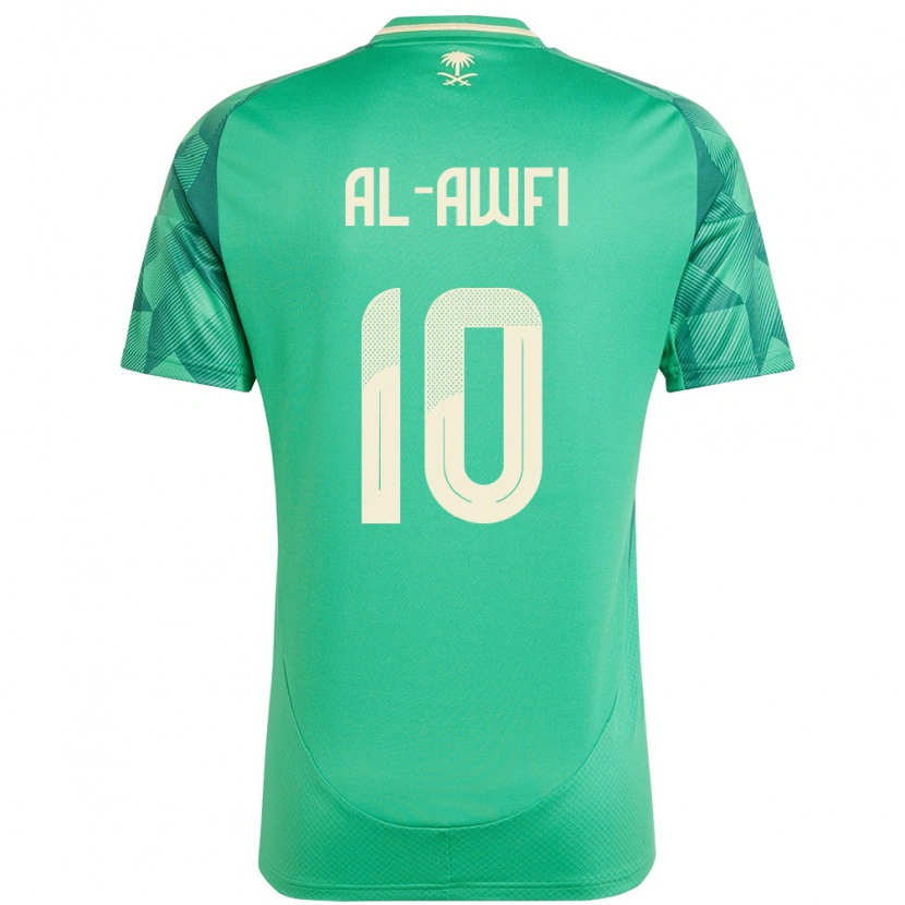 Danxen Dames Saoedi-Arabië Al-Walid Al-Awfi #10 Groen Thuisshirt Thuistenue 24-26 T-Shirt
