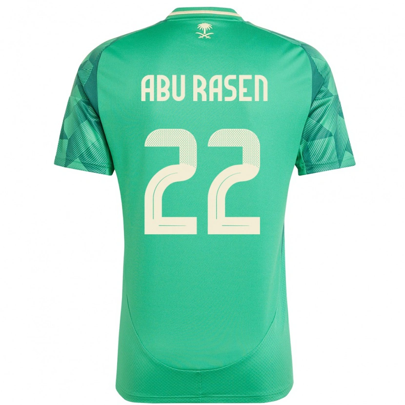Danxen Dames Saoedi-Arabië Ahmad Abu Rasen #22 Groen Thuisshirt Thuistenue 24-26 T-Shirt