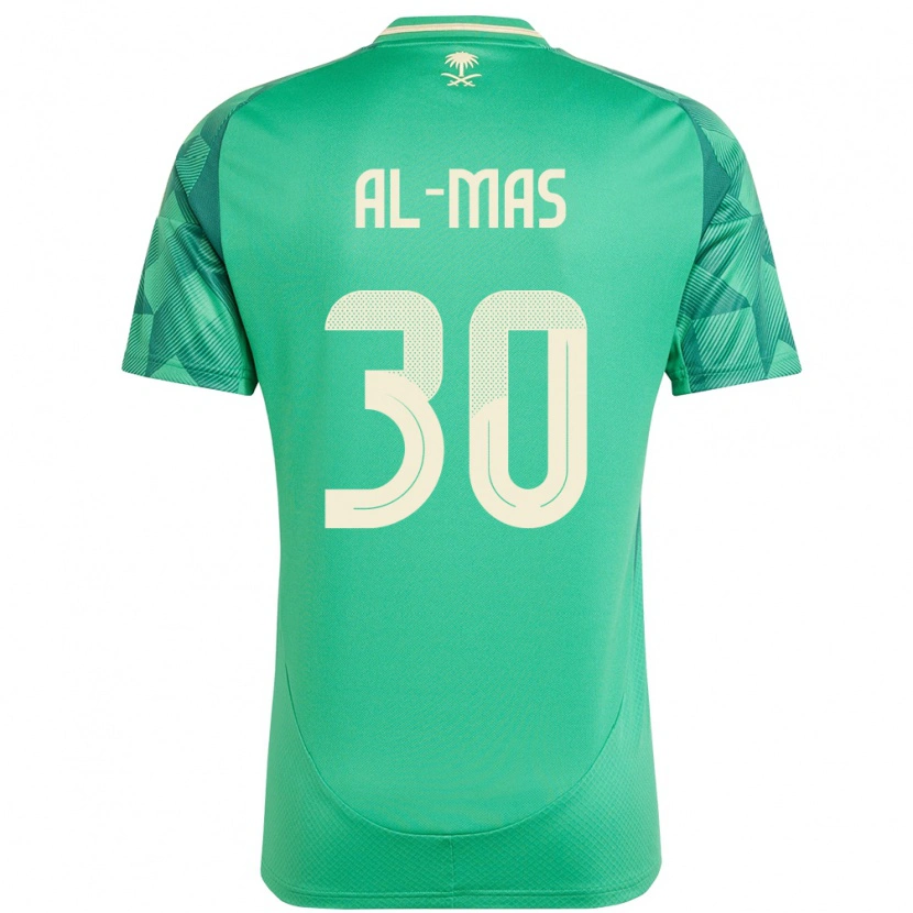 Danxen Dames Saoedi-Arabië Abdullah Al-Mas #30 Groen Thuisshirt Thuistenue 24-26 T-Shirt